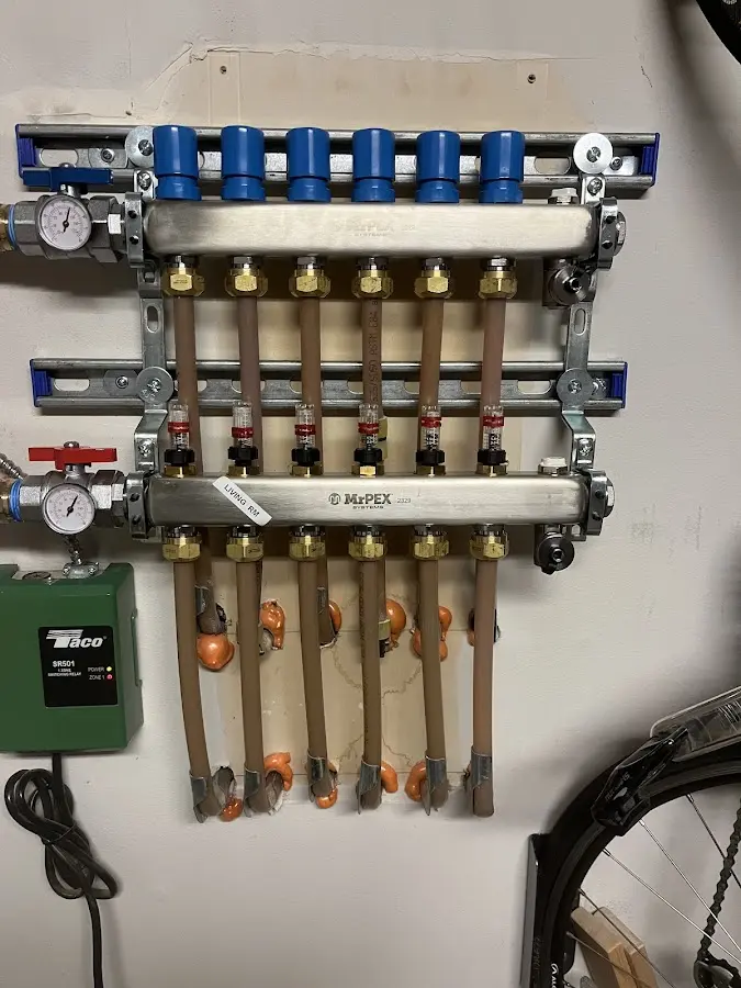 Plumber performing Gas Leak Detection at a residential property in Rocky River